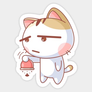 Cute cat has no money Sticker